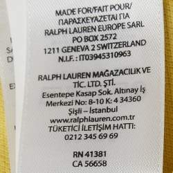 Pre Owned Polo Ralph Lauren Yellow Cotton Pique Polo T-Shirt 7 Yrs
