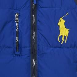 Polo Ralph Lauren Kids Blue/Yellow Synthetic Reversible Puffer Vest 6 Yrs 