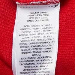 Pre Owned Polo Ralph Lauren Kids Red Embroidered Cotton Pique Polo T-Shirt 8 Yrs