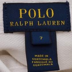 Pre Owned Polo Ralph Lauren Kids Embroidered Pique Polo T-Shirt 7 Yrs