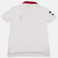 Pre Owned Polo Ralph Lauren Kids Embroidered Pique Polo T-Shirt 7 Yrs