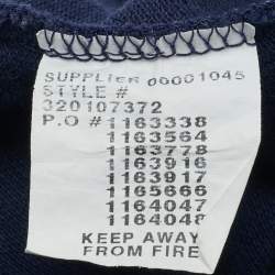Pre Owned Polo Ralph Lauren Kids Navy Blue Embroidered Pique Polo T-Shirt 9M