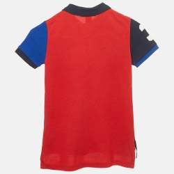 Pre Owned Polo Ralph Lauren Kids Colorblocked Cotton Pique Polo T-Shirt 6 Yrs