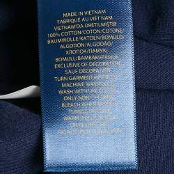 Pre Owned Polo Ralph Lauren Kids Navy Blue Embroidered Crest Cotton Polo T-shirt L (14-16) Yrs