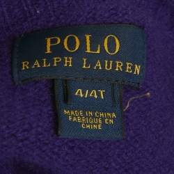 Pre Owned Polo Ralph Lauren Kids Purple Wool Cardigan 4 Yrs