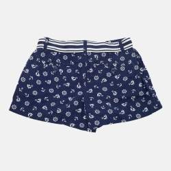 مملوكة مسبقًا شورت بولو رالف لورين أطفال أزرق بحري قطن مطبوعة 8 سنوات