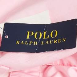 Pre Owned Polo Ralph Lauren Boys Pink Logo Embroidered Cotton Trousers 20 Yrs 