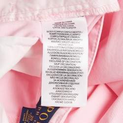 Pre Owned Polo Ralph Lauren Boys Pink Logo Embroidered Cotton Trousers 20 Yrs 