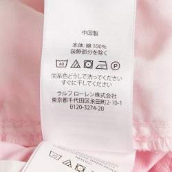 Pre Owned Polo Ralph Lauren Boys Pink Logo Embroidered Cotton Trousers 20 Yrs 