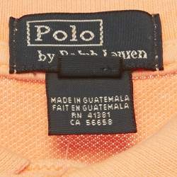 Pre Owned Polo Ralph Lauren Kids Orange Cotton Polo T-Shirt XL/18-20 Yrs