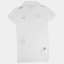 Pre Owned Polo Ralph Lauren Kids White Embroidered Cotton Polo T-Shirt L/12-14Yrs 