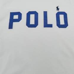 Pre Owned Polo Ralph Lauren Kids White Printed Jersey T-Shirt M/8-10Yr