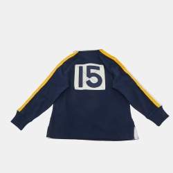 Pre Owned Polo Ralph Lauren Kids Blue Rugby Jersey Polo T-Shirt 2Yrs