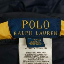 Pre Owned Polo Ralph Lauren Boys Yellow/Blue Nylon Puffer Vest L/14-16Yrs
