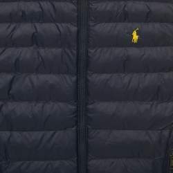 Pre Owned Polo Ralph Lauren Boys Yellow/Blue Nylon Puffer Vest L/14-16Yrs
