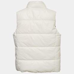 Pre Owned Polo Ralph Lauren Kids White/Navy Blue Nylon Reversible Gilet M/8-10Yrs