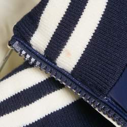 Pre Owned Polo Ralph Lauren Kids White/Navy Blue Nylon Reversible Gilet M/8-10Yrs