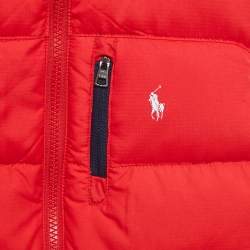 Pre Owned Polo Ralph Lauren Kids Red/Navy Blue Synthetic Reversible Gilet 7Yrs