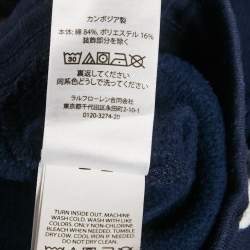 Pre Owned Polo Ralph Lauren Boys Navy Blue Baseball Print Cotton Sweatpants M/10-12Yrs