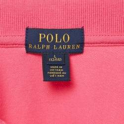 Pre Owned Polo Ralph Lauren Kids Pink Pique Cotton T-Shirt 12-14 Yrs 