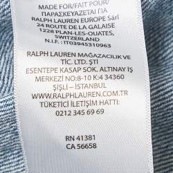 Polo Ralph Lauren Blue Denim Raw Edge Detail Jacket 8 Yrs