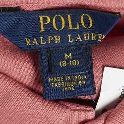 Pre Owned Polo Ralph Lauren Kids Pink Pique Polo Dress 8-10 Yrs