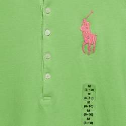 Polo Ralph Lauren Kids Green Pique Cotton Polo Dress 8-10 Yrs 