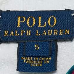 Pre Owned Polo Ralph Lauren Kids Pink/Blue Floral Print Cotton Dress 5 Yrs 