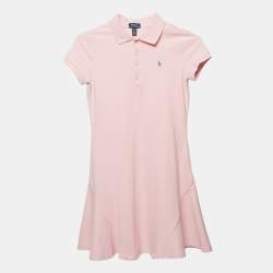 Polo Ralph Lauren Kids Pink Cotton Flare Polo Dress 12-14 Yrs