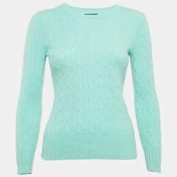 Polo Ralph Lauren Kids Mint Green Cable Knit Sweater 10-12 Yrs 