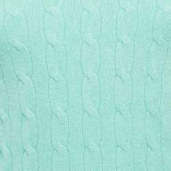 Polo Ralph Lauren Kids Mint Green Cable Knit Sweater 10-12 Yrs 