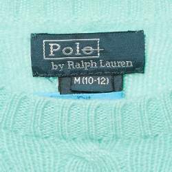 Polo Ralph Lauren Kids Mint Green Cable Knit Sweater 10-12 Yrs 