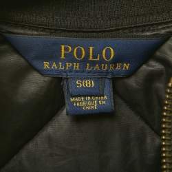Pre Owned Polo Ralph Lauren Black Synthetic Quilted Jacket 8 Yrs