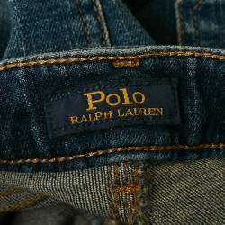 Pre Owned Polo Ralph Lauren Navy Blue Denim Jenn Flare Jeans 14 Yrs