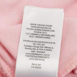 Pre Owned Polo Ralph Lauren Kids Pink Cotton Pique Mini Dress 3Yrs