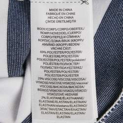 Pre Owned Polo Ralph Lauren Kids Blue/White Striped Jersey Flared Dress 8-10Yrs