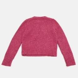 Pre Owned Polo Ralph Lauren Kids Pink US Flag Intarsia Wool Blend Sweater 8-10 YRS 