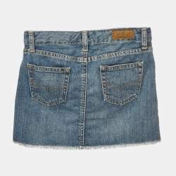 Pre Owned Polo Ralph Lauren Kids Blue Denim Mini Skirt 8Yrs