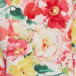 Pre Owned Polo Ralph Lauren Girls Multicolor Floral Print Cotton Flared Dress 14Yrs