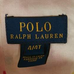 Pre Owned Polo Ralph Lauren Kids  Multicolor Floral Print Cotton Flared Dress 4Yrs