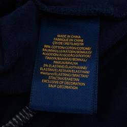 Pre Owned Polo Ralph Lauren Kids Navy Blue Cotton peplum T-Shirt 5Yrs
