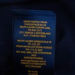 Pre Owned Polo Ralph Lauren Kids Navy Blue Cotton peplum T-Shirt 5Yrs
