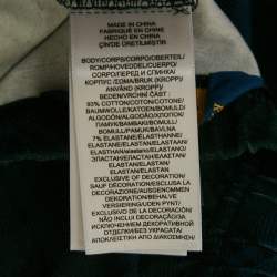Pre Owned Polo Ralph Lauren Blue/Green Tartan Print Jersey Leggings L/12-14Yrs