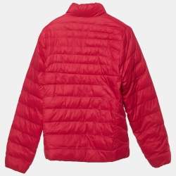 مملوكة مسبقًا جاكيت بولو رالف لورين وردي/كحلي صناعي P-لابس طبقتين قابل للعكس مقاس 10-12 سنة