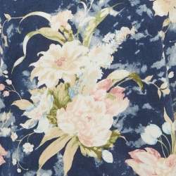 Pre Owned Polo Ralph Lauren Girls Blue Floral Print Top 12-14Yrs