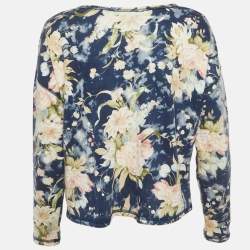 Pre Owned Polo Ralph Lauren Girls Blue Floral Print Top 12-14Yrs