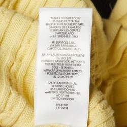 Pre Owned Polo Ralph Lauren Yellow Cable Knit Polo Dress 5 Years