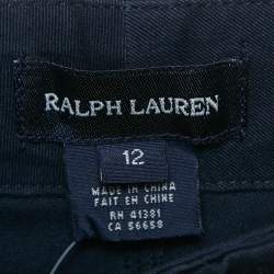 Pre Owned Ralph Lauren Kids Navy Blue Gabardine Trousers 12-14 Yrs