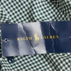 Pre Owned Ralph Lauren Kids Green Gingham Cotton Blake Shirt L (14-16) 