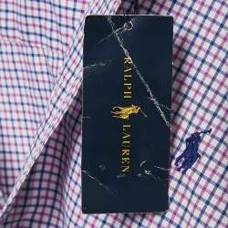 Pre Owned Ralph Lauren Kids Purple Checks Cotton Long Sleeve Shirt 14/16 Yrs 